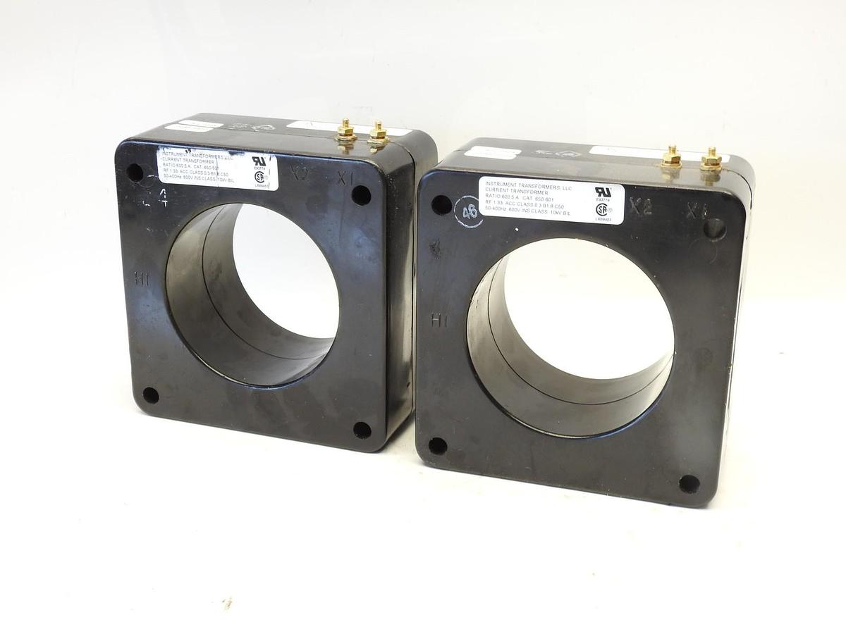 New Lot Of 2 Instrument Transformers 650-601 Ratio 600:5 A