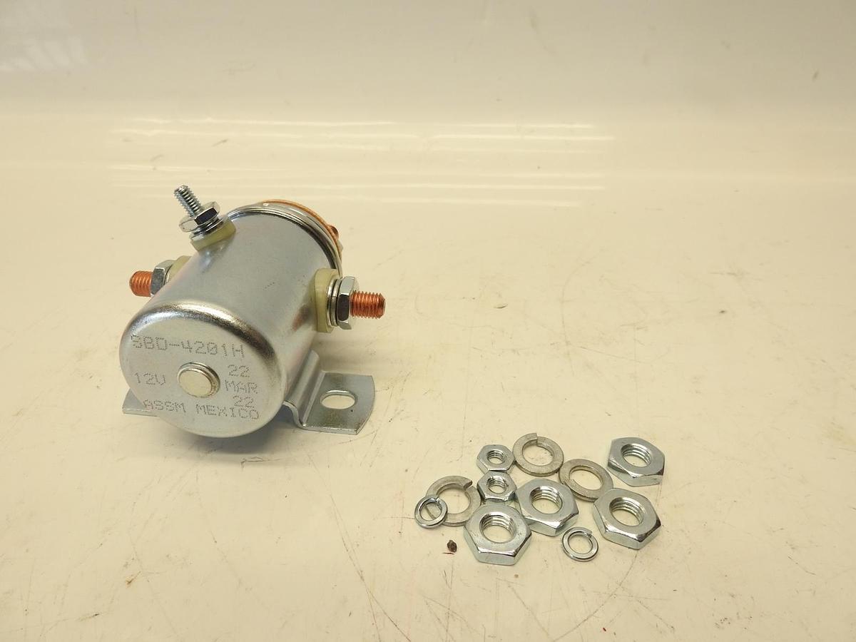 Solenoid OEM Ametek, Prestolite, Continuous, 12V, 200A, SBD 4201G, 15-386 Silver