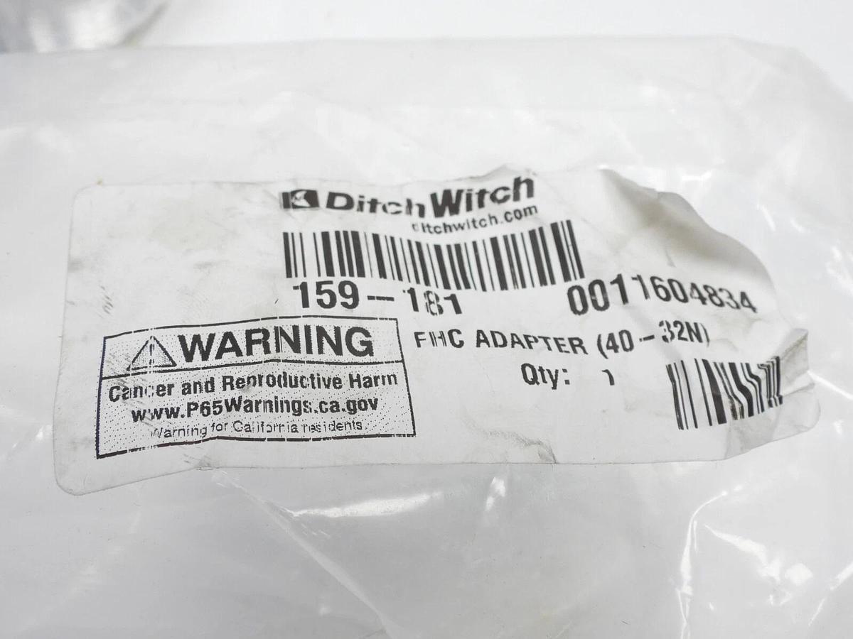 New Ditch Witch 159-181 FHC Adapter (40-32N) 0011604834