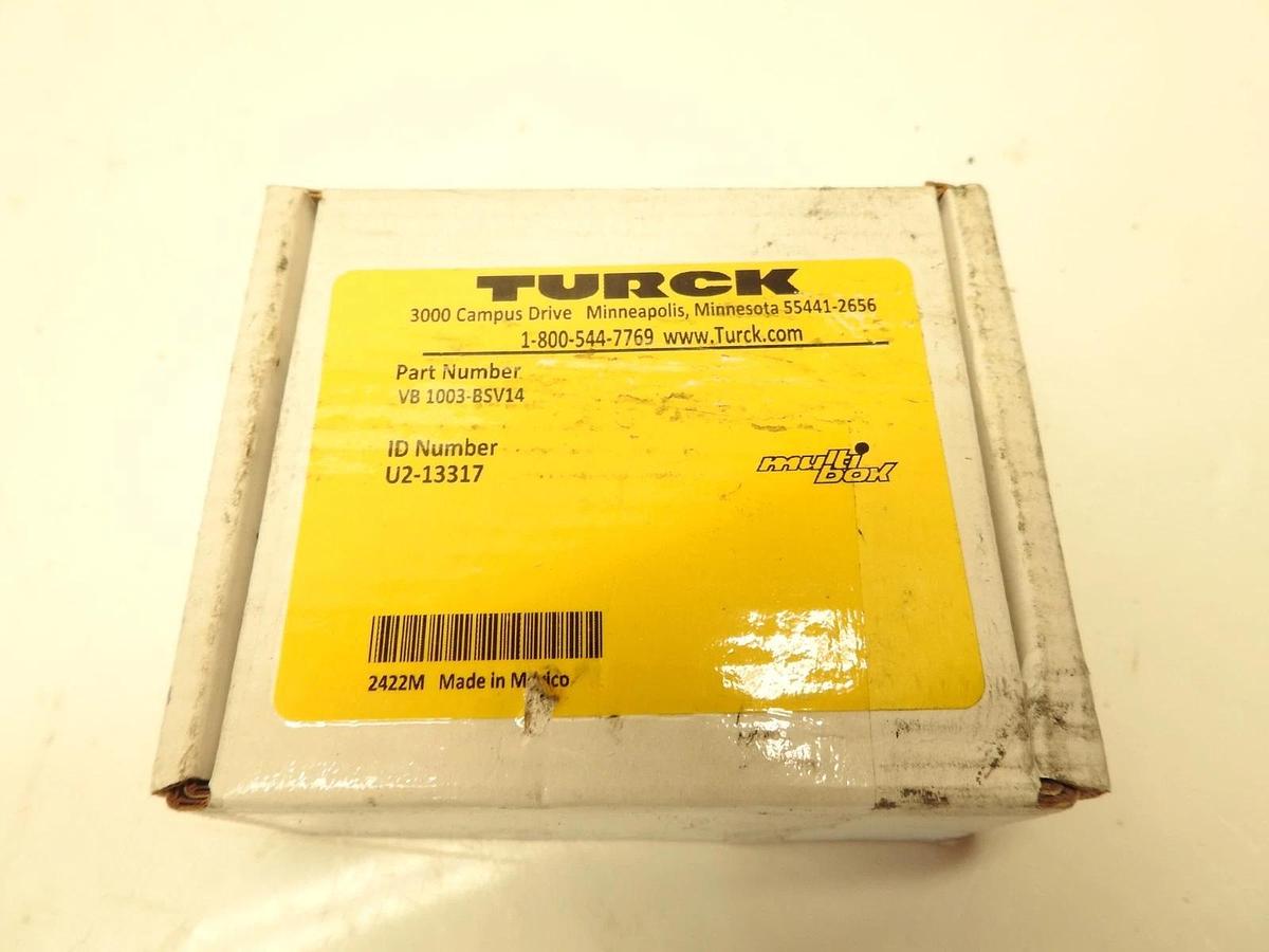 New TURCK VB 1003-BSV14 10-PORT J-BOX; STANDARD WIRING; M16 CONNECTOR U2-13317
