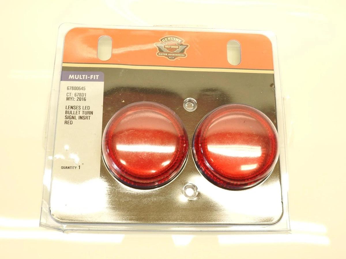 Oem Harley Davidson 67800645 Multi-Fit Lenses LED bullet turn red signal insert