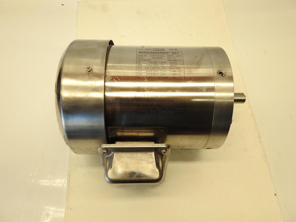 Leeson Electric 191508.00, 3/4 HP, 1800 RPM  Stainless Steel, Washguard Motor