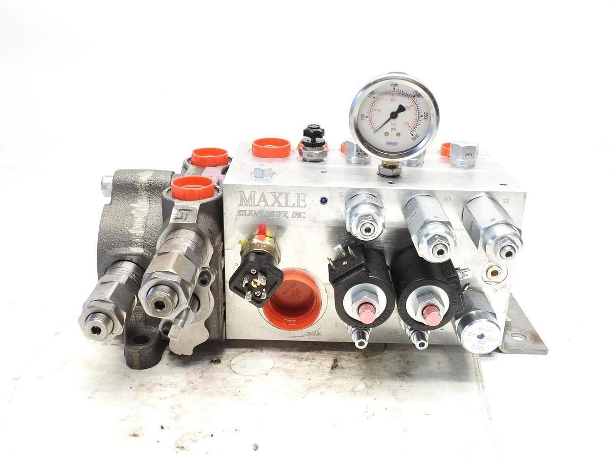New Oem Maxle E24FCQ57A Drop Down Trailing Axle Hydraulic Valve Manifold