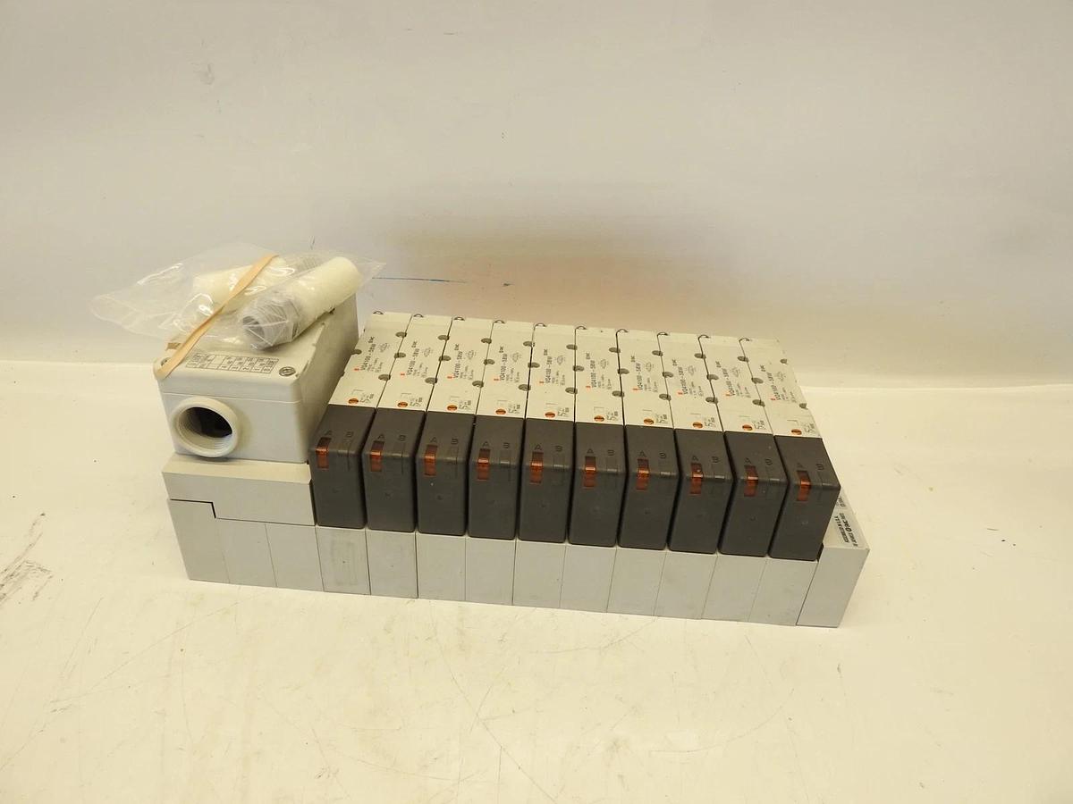 New Genuine Oem SMC VV5Q41-12-Dan00 Pneumatic Valve Manifold VQ4100-5BW