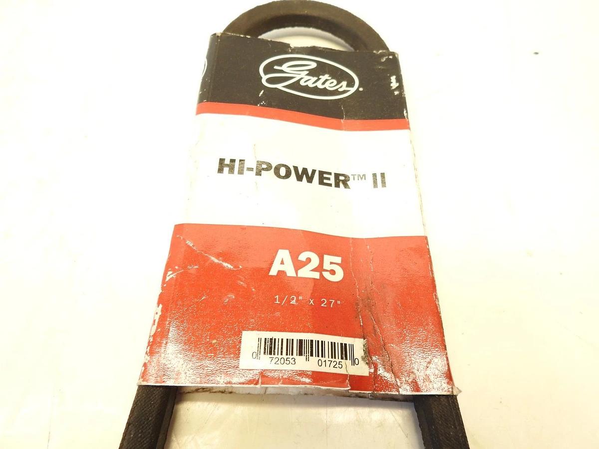 New Genuine Oem Gates Hi-Power II A25 belt, 1/2" x 27"