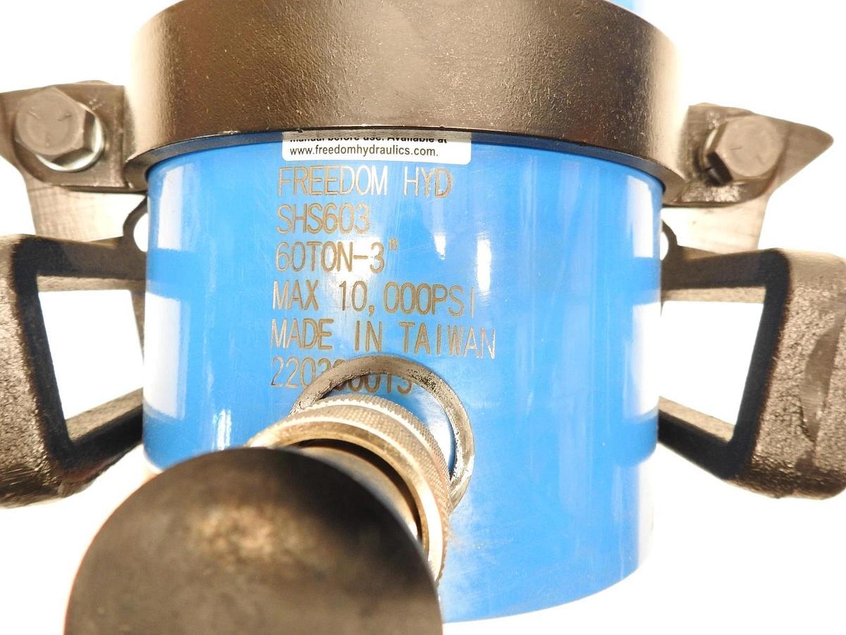 New Freedom Hydraulics SHS603 60 Ton Single Acting Hollow Hole Cylinder, 3.00″ S