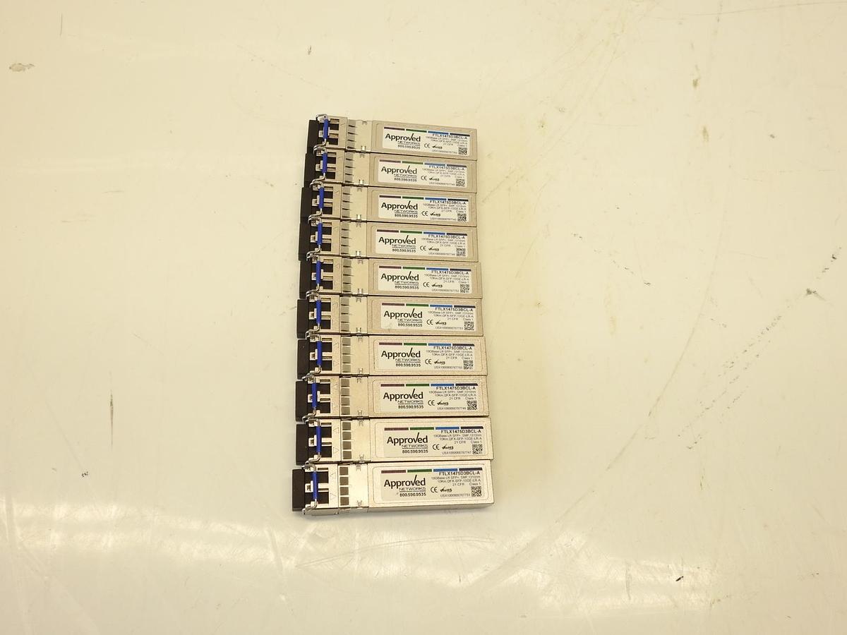 Lot Of 10 Approved Networks FTLX1475D3BCL 1310nm DFB PIN 10Gbps 10GBase-LR/LW Mu