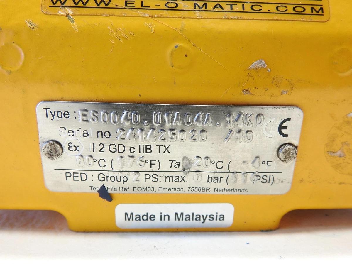 El-O-Matic Pneumatic Actuator Type ES0040.U1A04A.14K0