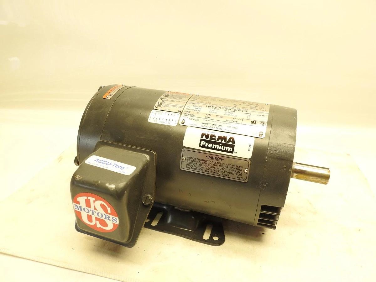 Nidec U.S Motors UN32T2BC FD95 INVERTER DUTY MOTOR 1.5HP 1800 RPM
