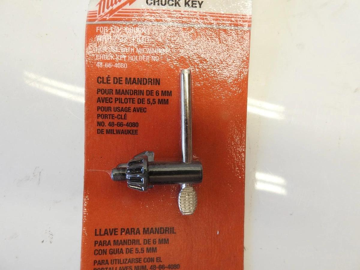 Lot Of 6 New Milwaukee 1/4" Drill Chuck Key No. 48-66-3200 USA