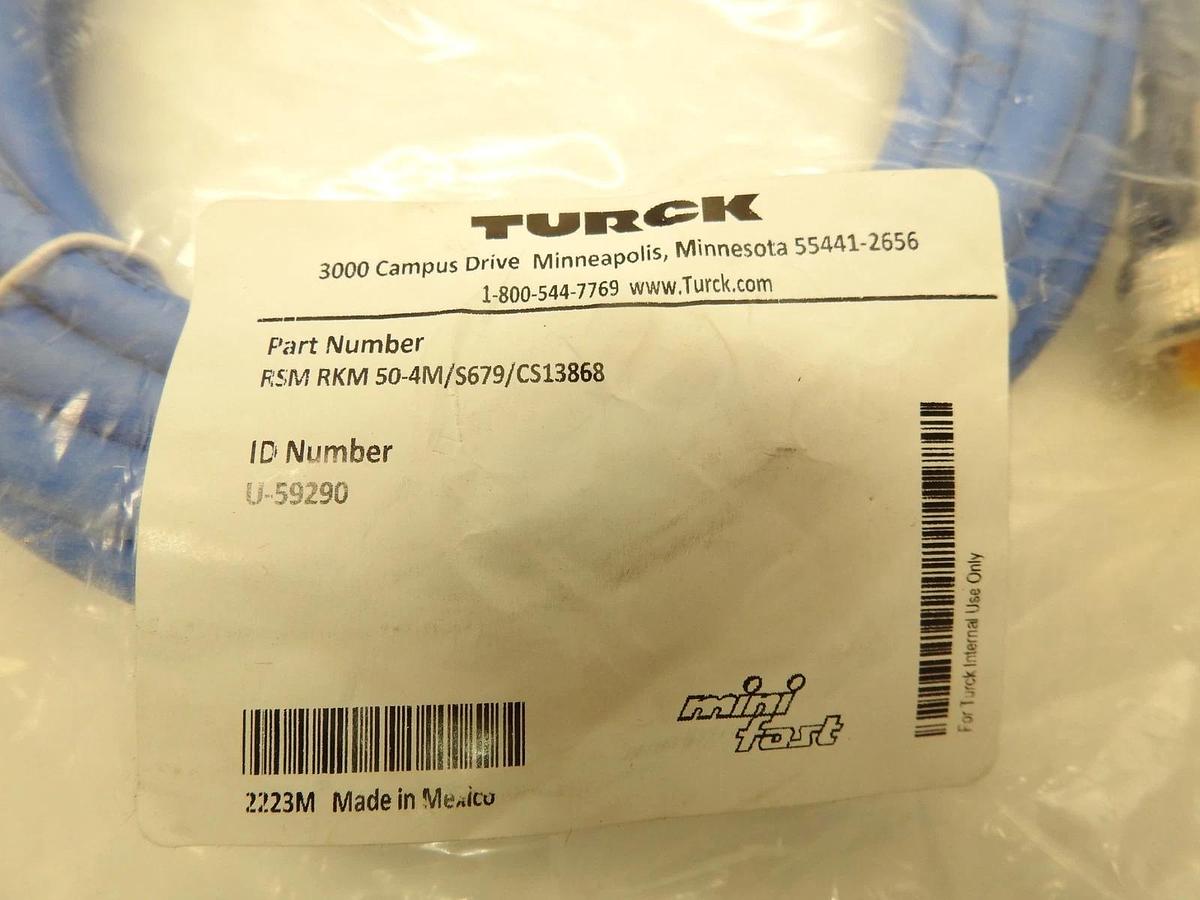 New Turck RSM RKM 50-4M/S679/CS13868 U-59290