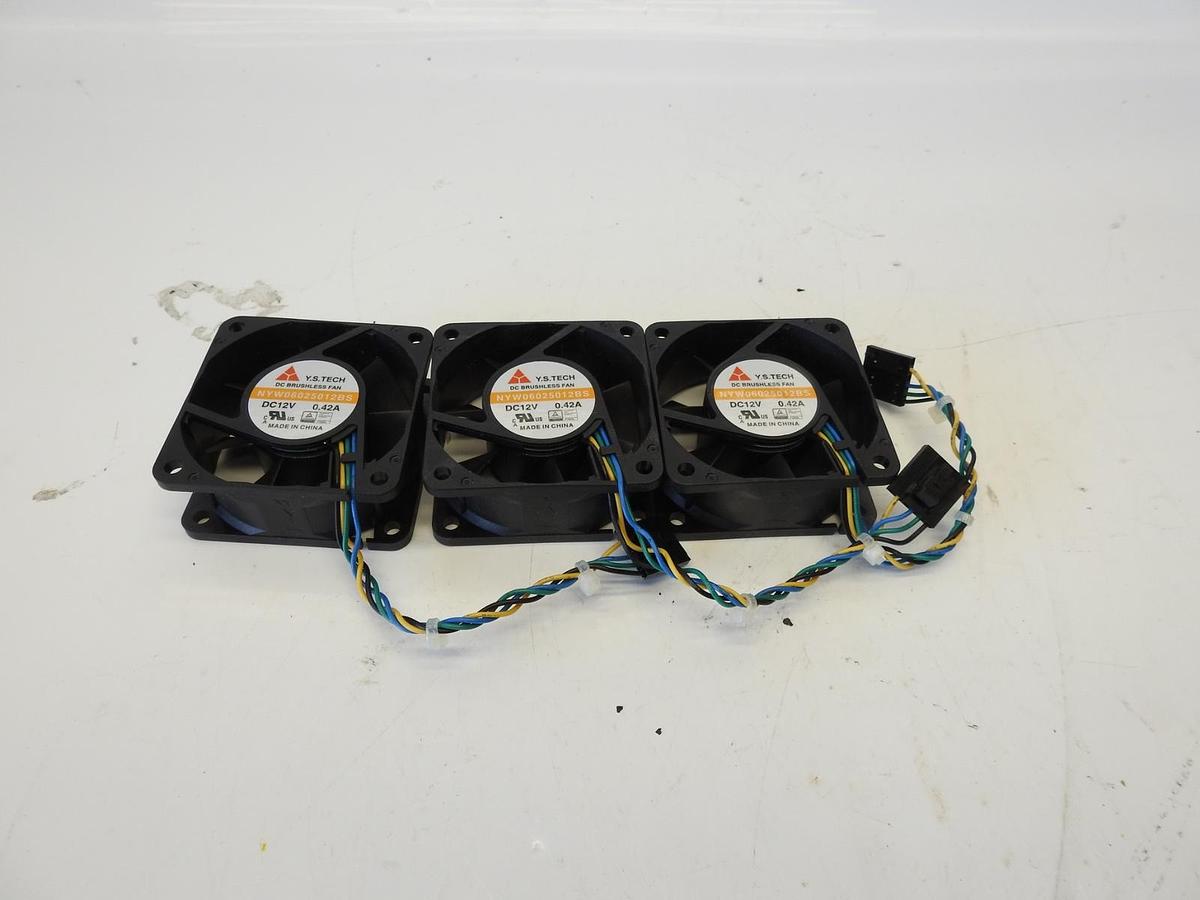 Lot Of 3 Y.S.TECH 6025 NYW06025012BS DC12V 0.42A 6CM cooling fan