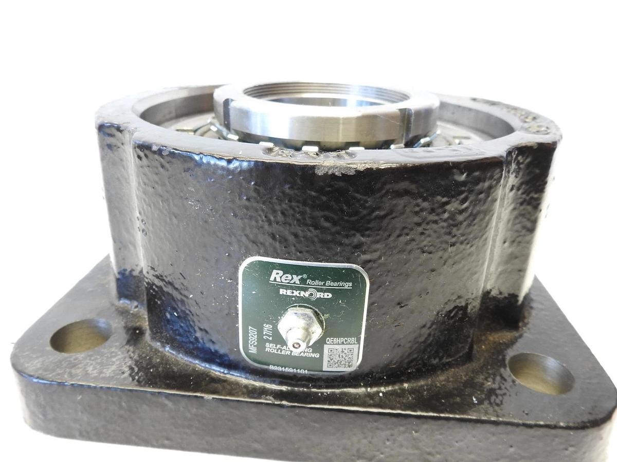 Rexnord New Roller Bearing Flange Unit MFS9207 2-7/16" Mounted 4 Bolt Block
