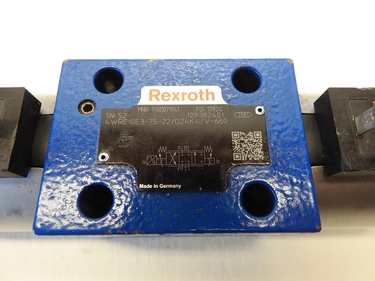 New Oem Rexroth R901071941 4WRE10E3-75-2X/G24K4/V-660 Hydraulic Proportional Dir