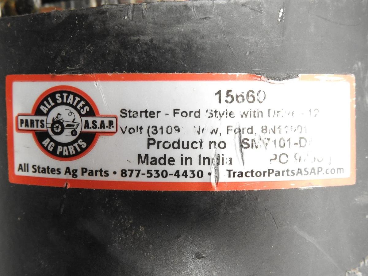 All States AG Parts Starter for Ford 8N Ford 9N Ford 2N with Bendix Drive
