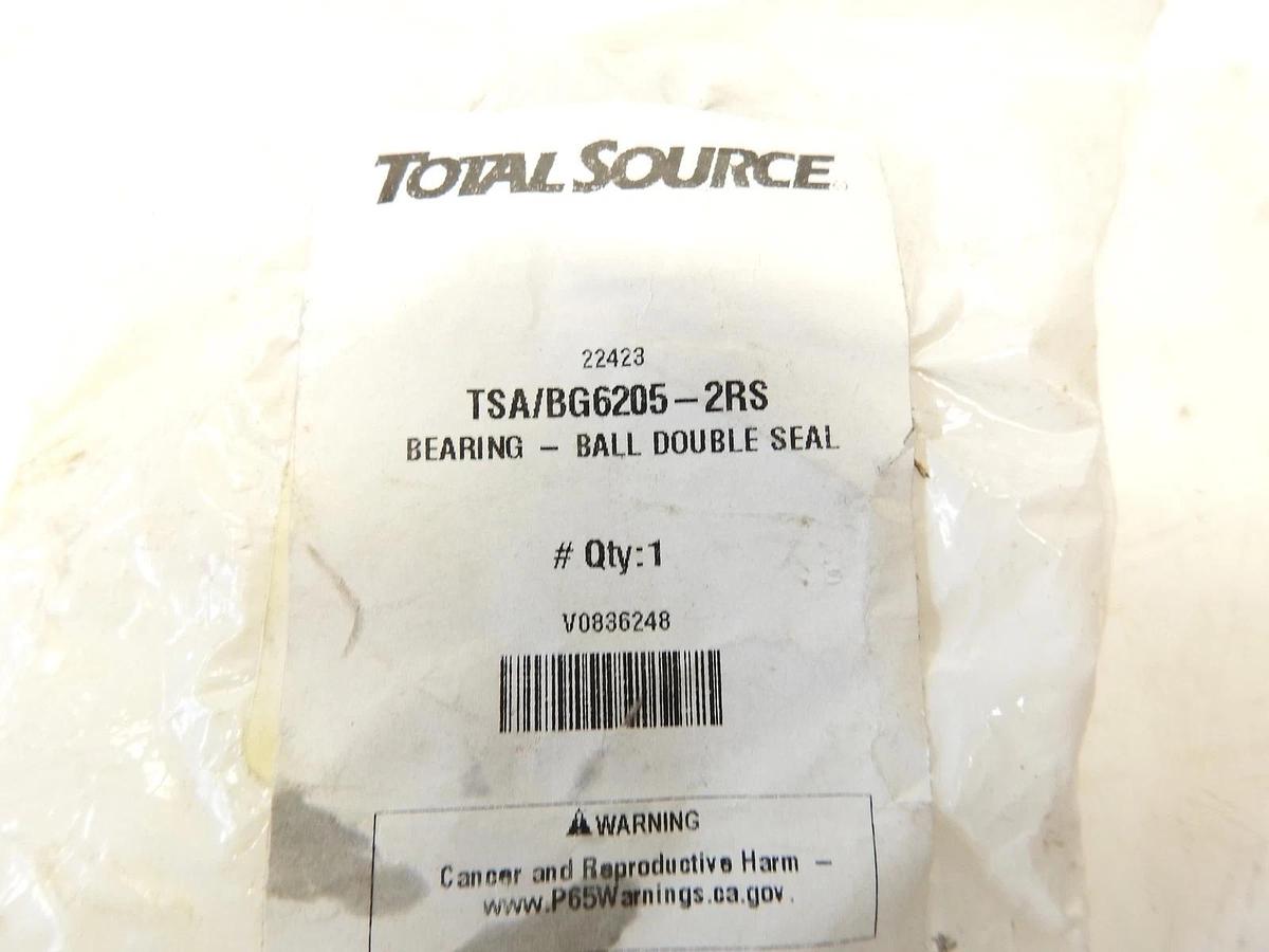TOTAL SOURCE BG6205-2RS, BULD8/00 BEARING DOUBLE SEALED