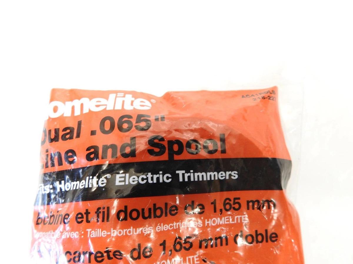 Homelite Dual .065" Line and Spool for Electric Trimmer AC41RDLB