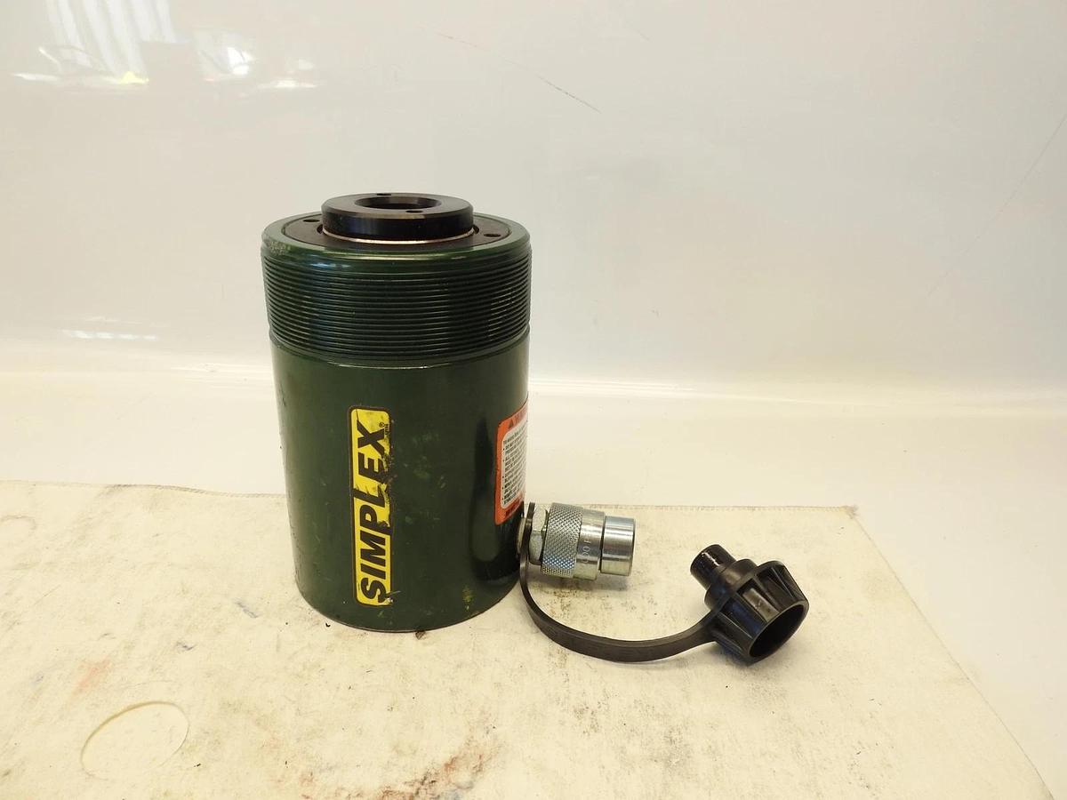 Simplex RC302A Center Hole Steel Hydraulic Cylinder, 30 Ton Capacity, 2.5 In Str