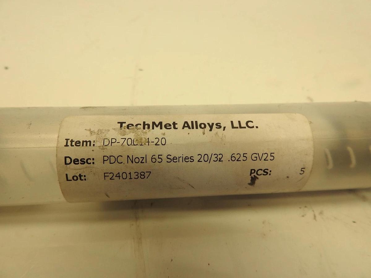 5Pcs TechMet Alloys DP-70014-20  PDC Nozl 65 Series 20/32 .625 GV25