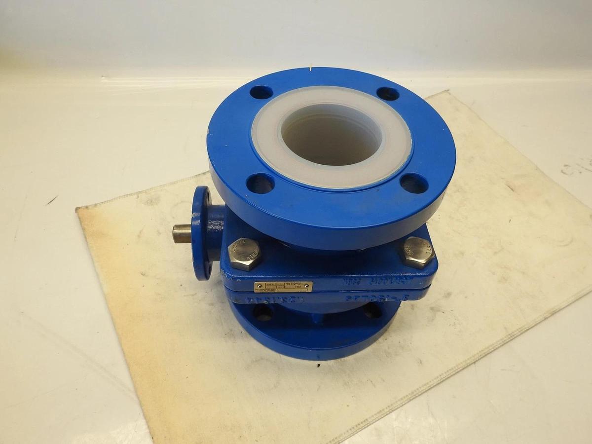 NEW SWISS FLUID 1 1/2" 150 LBS FLANGE U85 A85 PFA LINED SBV BALL VALVE BODY