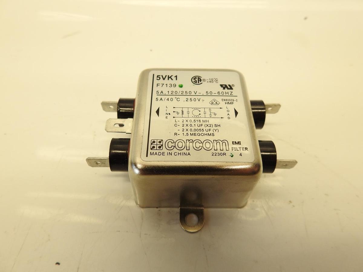 CORCOM-TE CONNECTIVITY-5VK1-RFI POWER LINE FILTER5A1mA