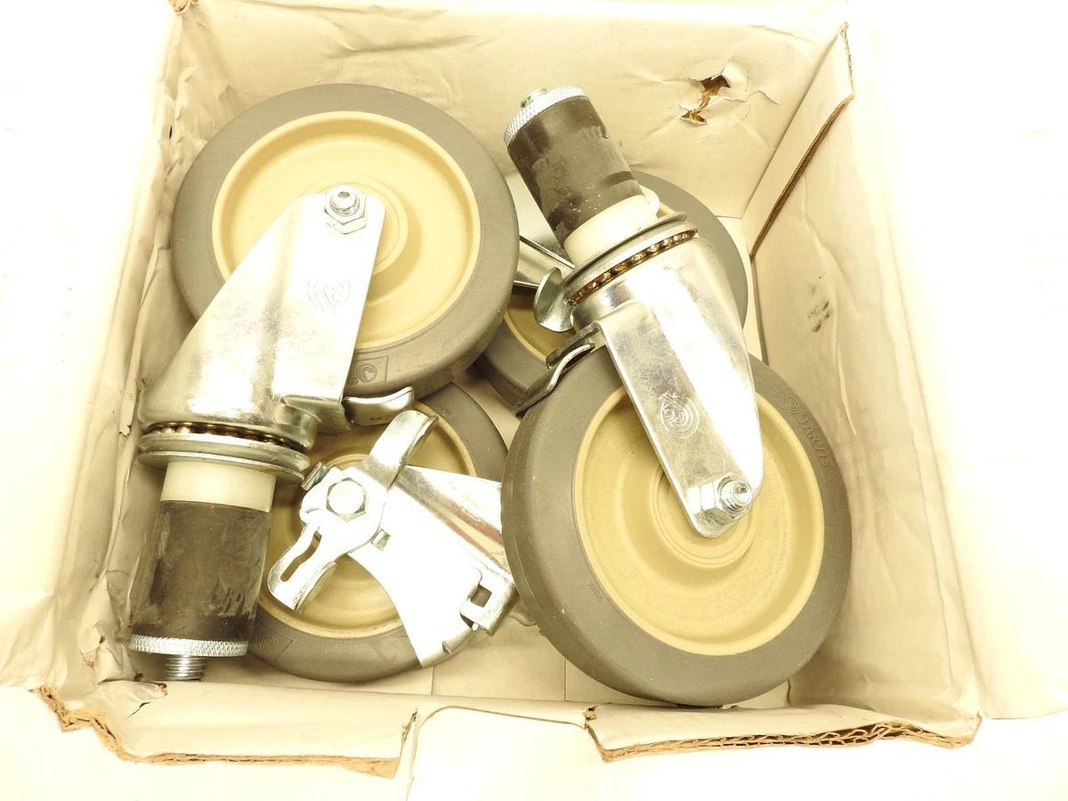 Set Of 4 Centaur C5WT-4 Casters, for work table, 5in. stem caste