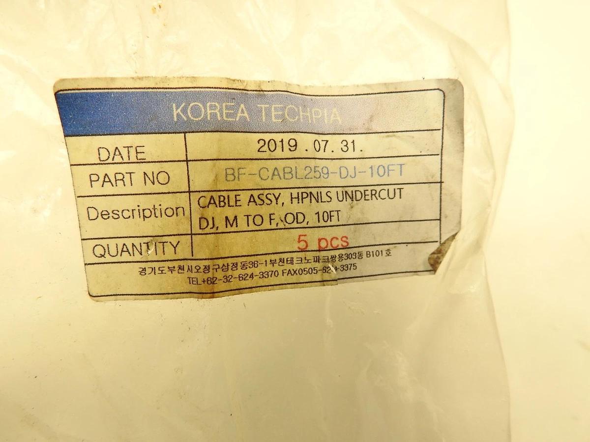 Lot Of 5 Korea Technpia BF-CABL259-DJ-10FT Cable