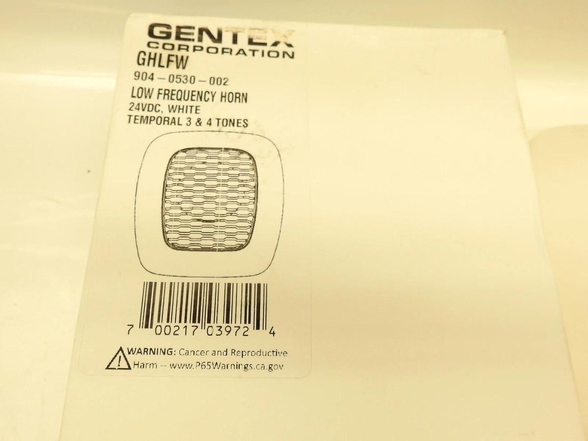 Gentex GHLFW Low Frequency Horn Fire Alarm (904-0530-002) - White 700217039724