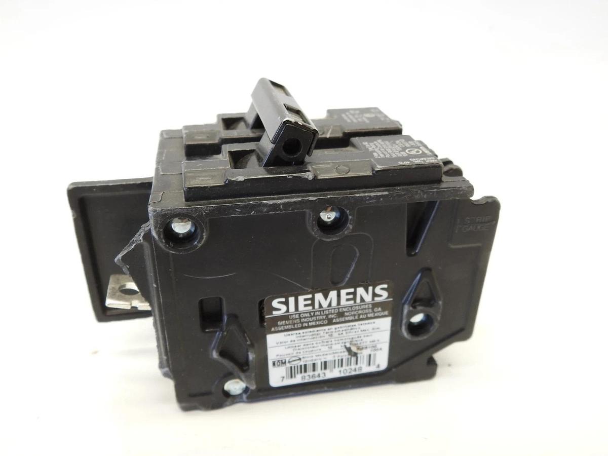Siemens BQ2B100 100-Amp Double Pole 120/240-Volt 10KAIC Lug Out Breaker, Color