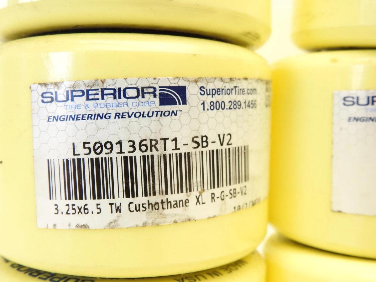 Lot Of 6 Superior Tire & Rubber Corp 3.25"x6.5 " TW Cushothane XL L509136RT1-SB-