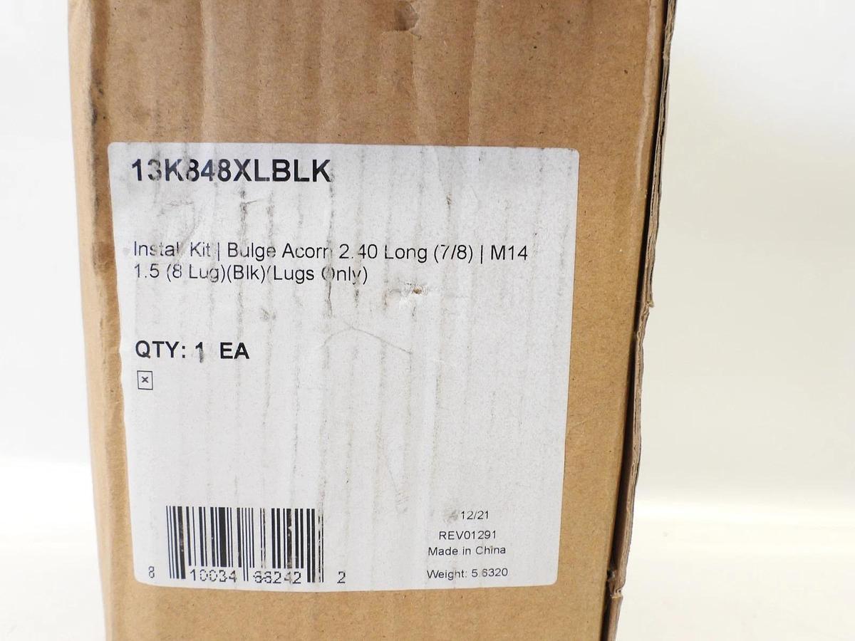 New Lug Pack - Bulge Acorn 2.40 Long (7/8) - M14 1.5 (8 Lug)(Blk)(Lugs Only)