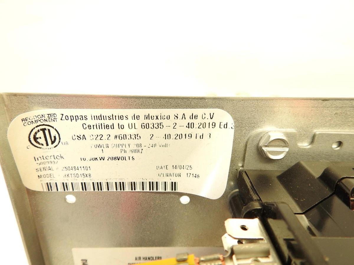 Goodman HKTSD15XB Electric Heat Kit - 14.4 kW - 240/60/1 - With Circuit Breaker