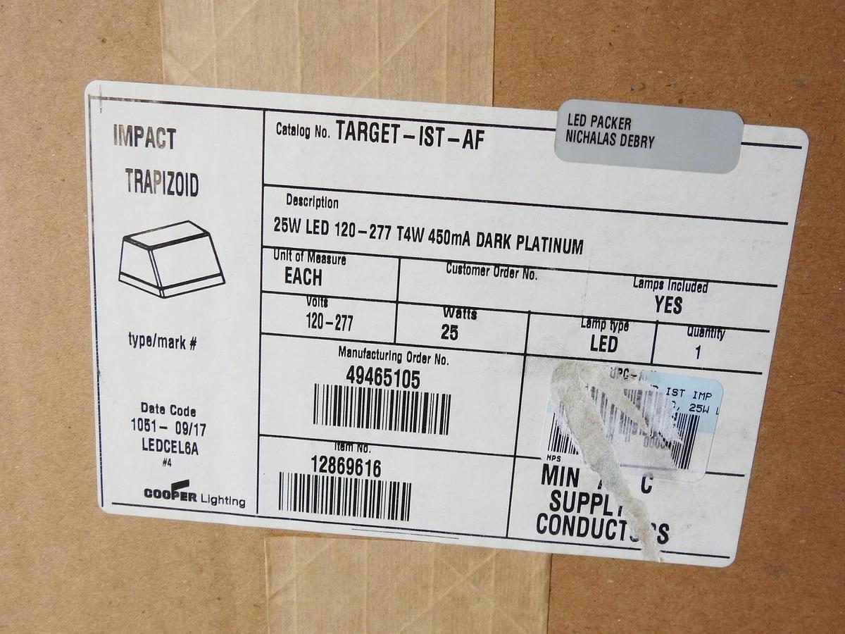 Eaton Target-IST-AF 12869616  25W LED 120-277 T4W 450mA DARK PLATINUM  49465105