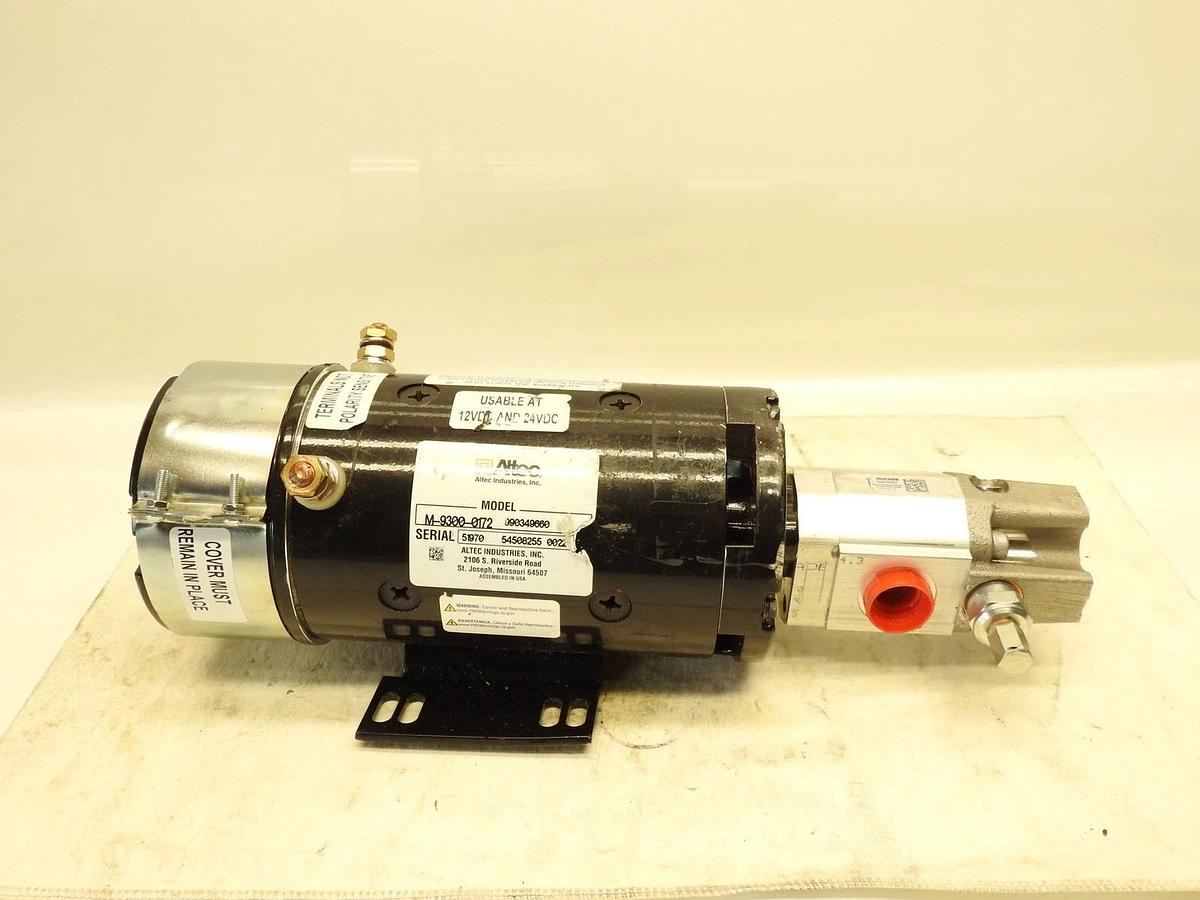New Oem Altec 990349660, M-9300-0172, 12/24 VDC Motor and Pump Assembly