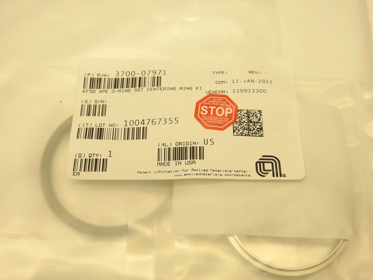 New Genuine Oem AMAT 3700-07971 Applied Material KF50 XPE O-Ring SST Centering R