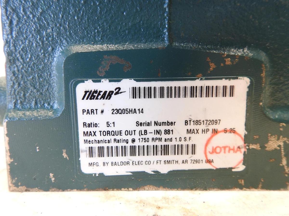 New Dodge Tigear-2 23Q05HA14 Cast Iron Worm Gearbox 5:1 Ratio