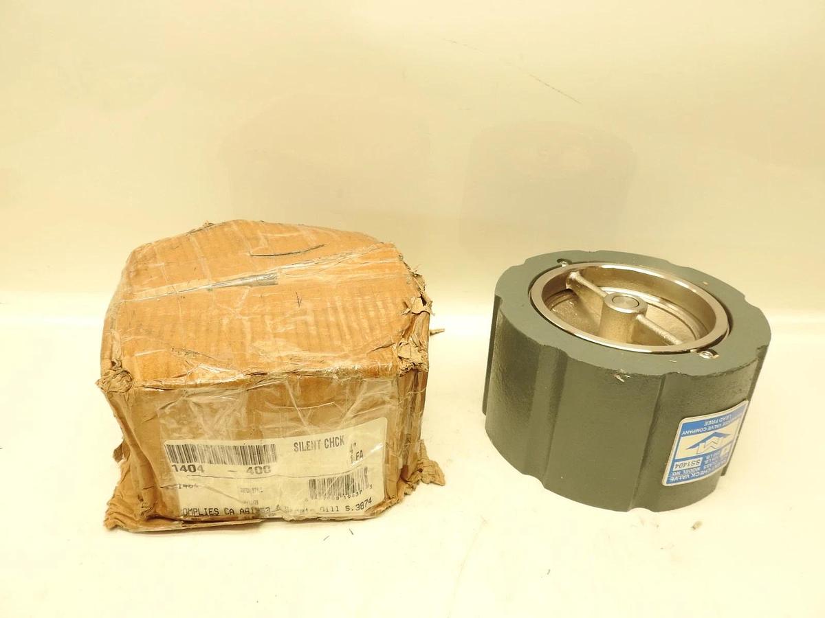 Milwaukee Valve 1404-400 1400 Wafer Silent Check Valve, 4 in, 125/250 lb, Cast I