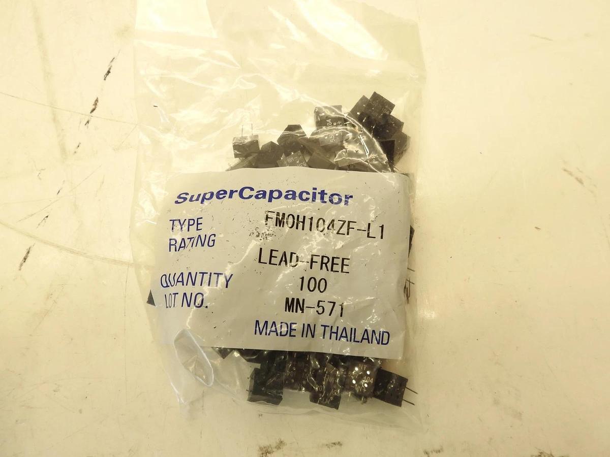 Kemet FM0H104ZF-L1 Radial Molded Double Layer Super Capacitors 0.1 F, Box of 800