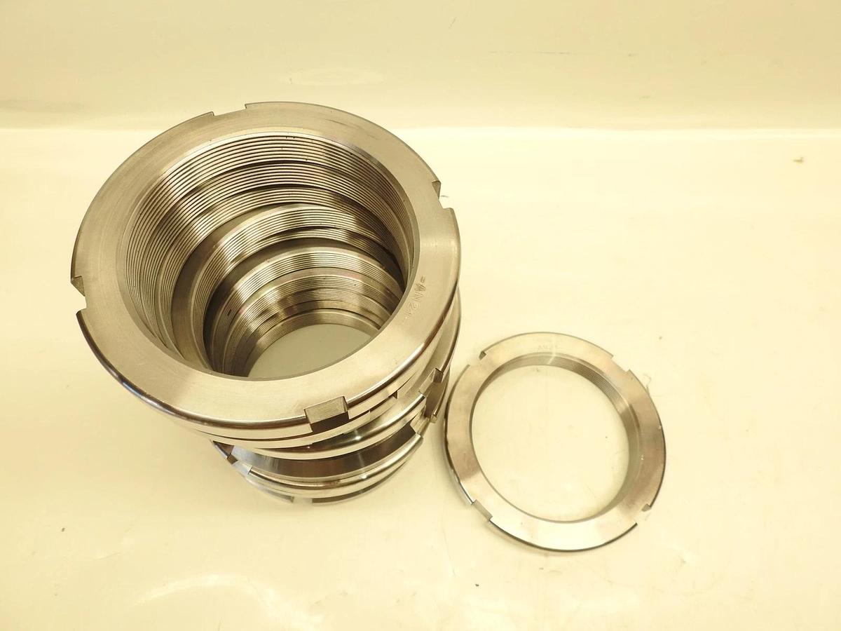 Lot Of 11 AN21 Bearing Lock Nut 5-7/16" OD 5" Face Dia 3/4" W 4.122-12 Thread BO