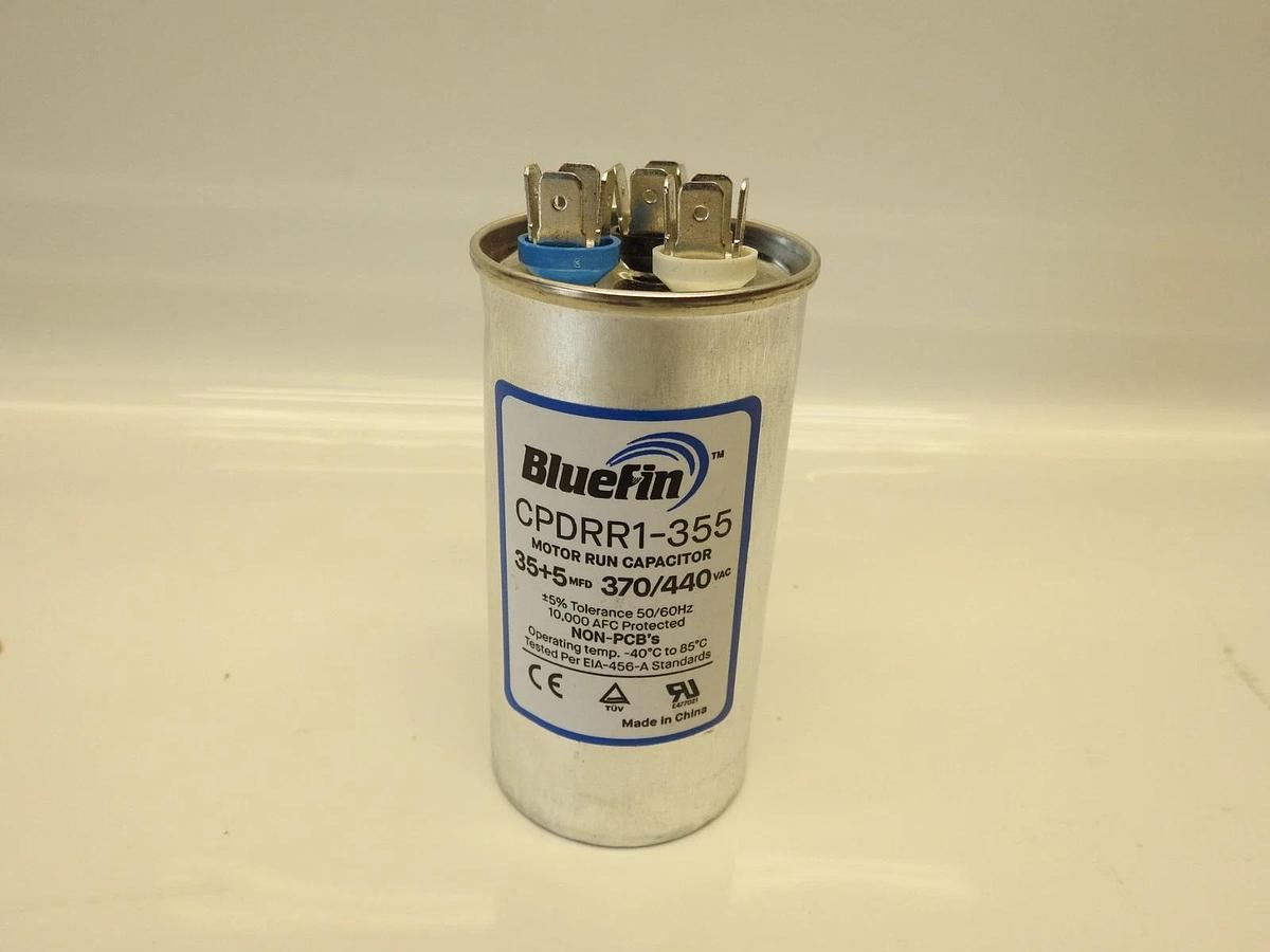 35+5 Capacitor, BlueFin 370/440, HVAC, AC Parts, New, CPDRR1-355, Round,