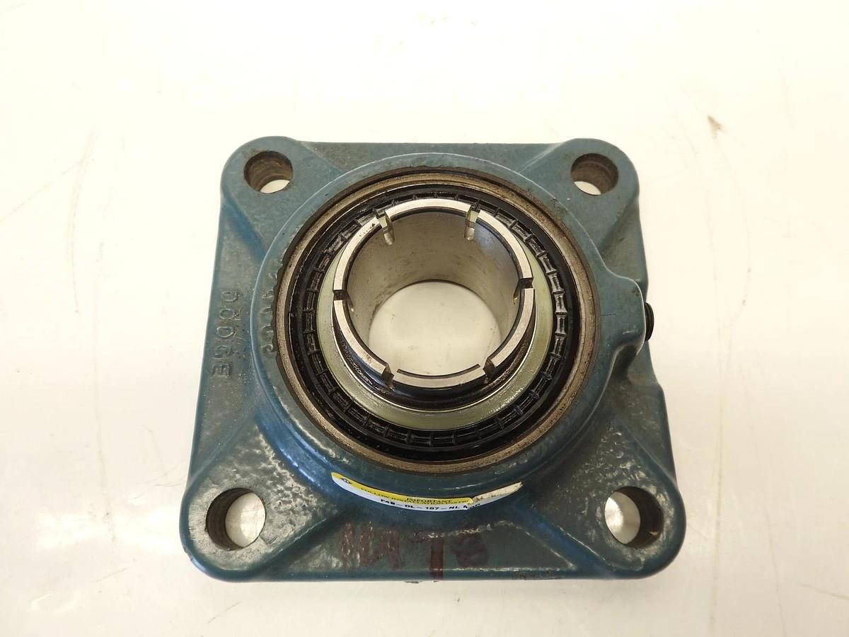 New Dodge F48-DL-107-NL 1-7/16" bore 4-Bolt Flange Ball Bearing