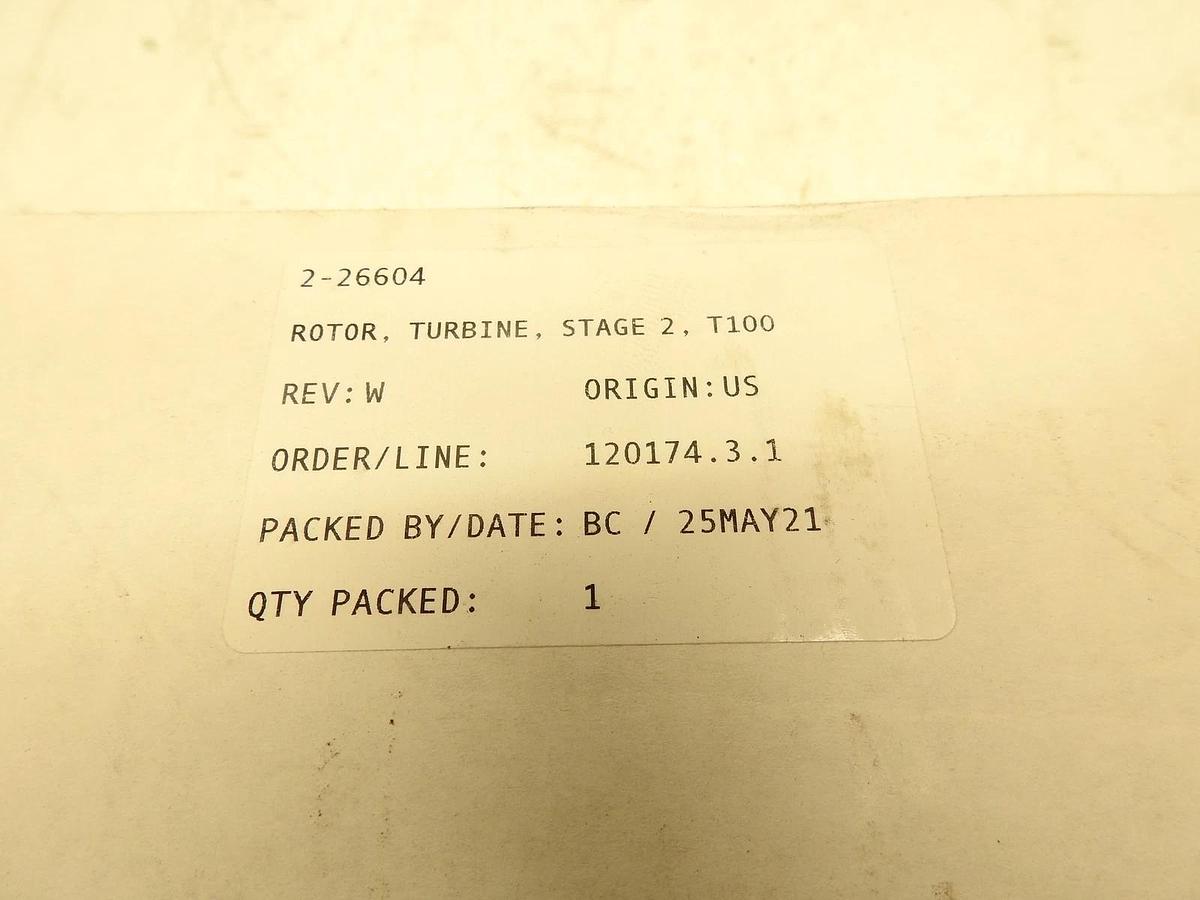 NEW AIRCRAFT TECH DEVELOPMENT 2-26604 TURBINE ROTOR STAGE 2 R15T1