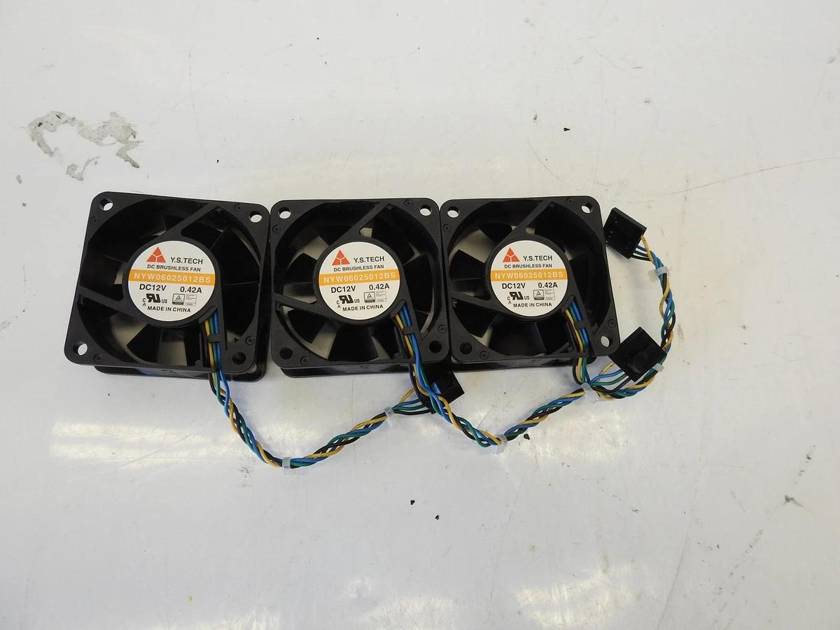 Lot Of 3 Y.S.TECH 6025 NYW06025012BS DC12V 0.42A 6CM cooling fan