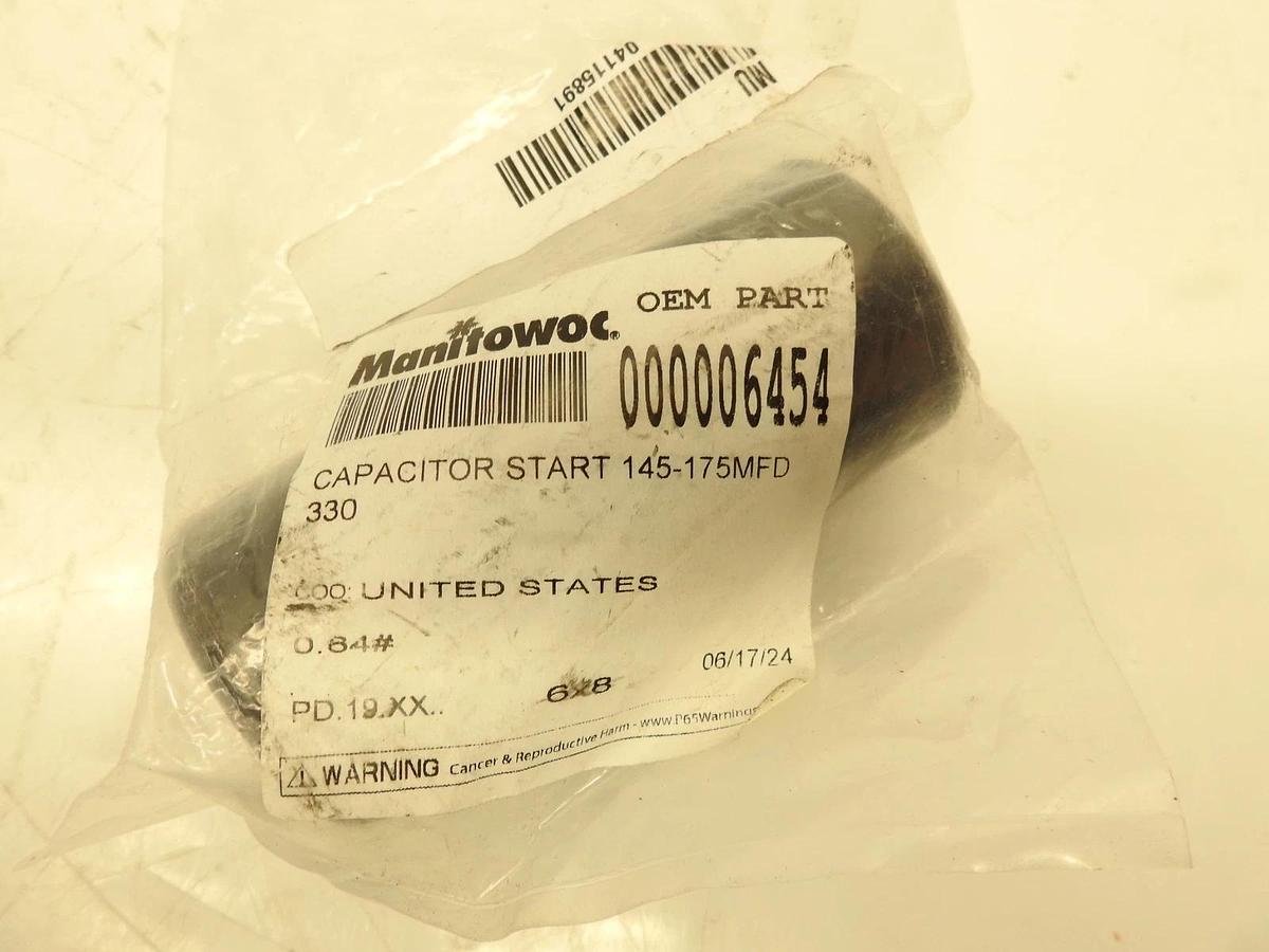 Manitowoc Ice Capacitor Start 145-175Mfd 330 000006454 - Free Shipping + Genuine