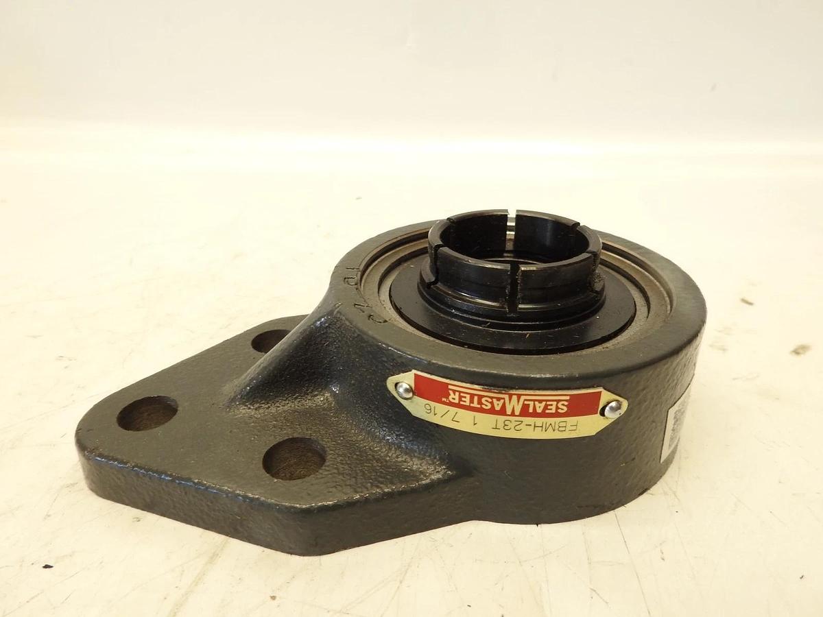 SEALMASTER FBMH-23T Flange-Mount Ball Bearing Unit - 3-Bolt Bracket, 1-7/16 in