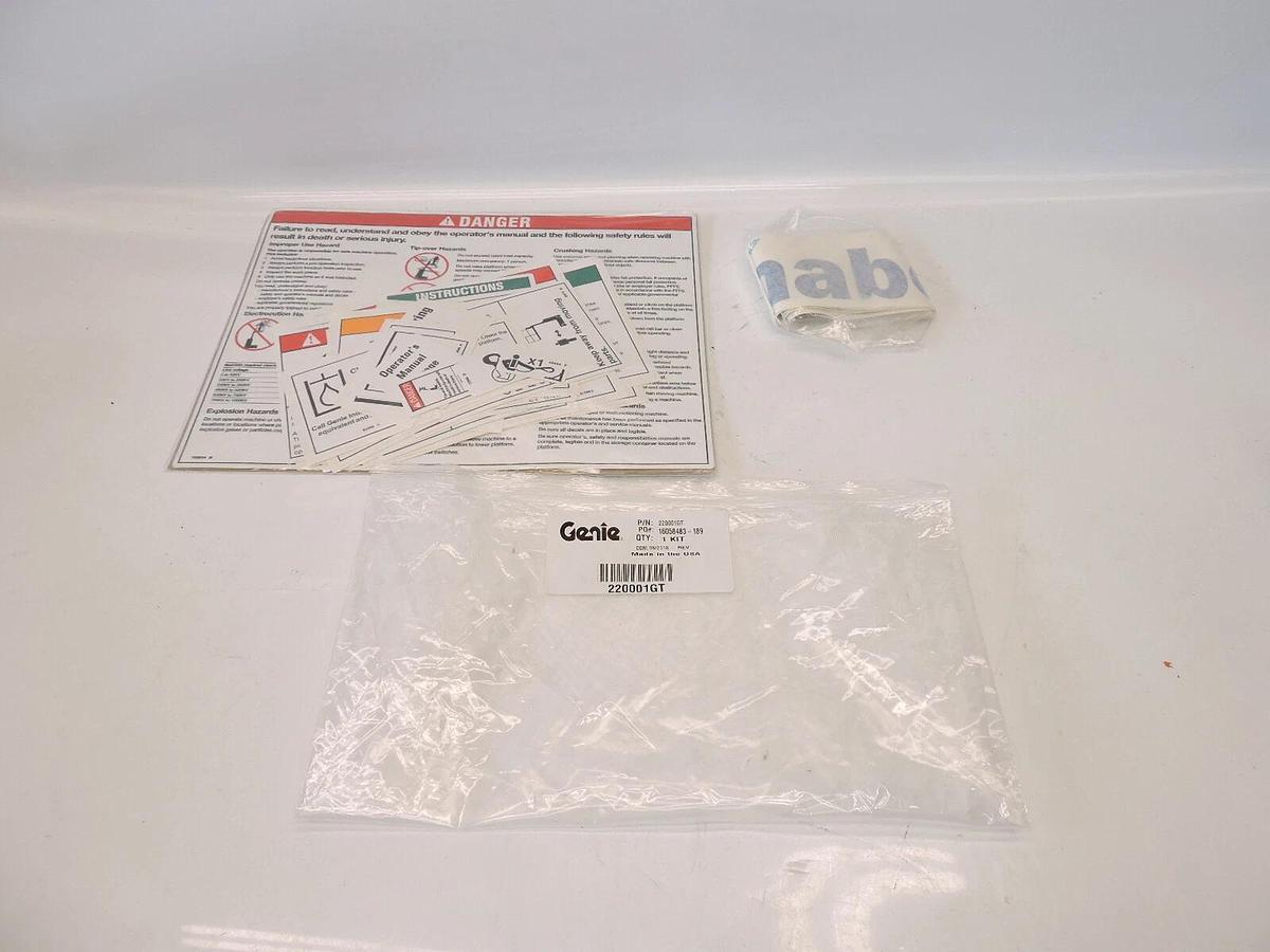 New Oem Genie 220001GT 220001 - DECAL KIT,SAFETY/INSTR.WORDS