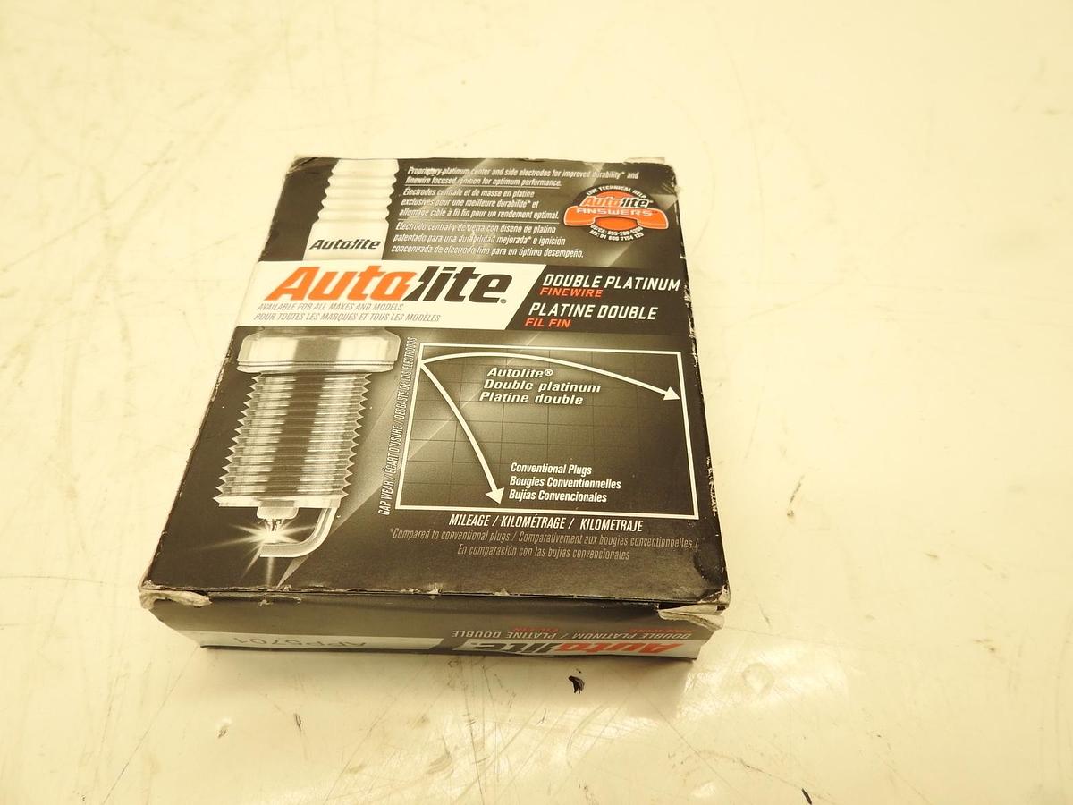 Used 4PK Autolite APP5701 Double Platinum Automotive Replacement Spark Plug