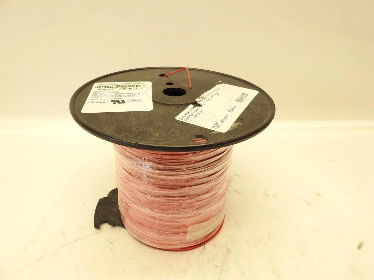 New 1000ft Belden Hook-Up Wire PTFE 24AWG High Temp 200C Red 83003 0021000 1,000
