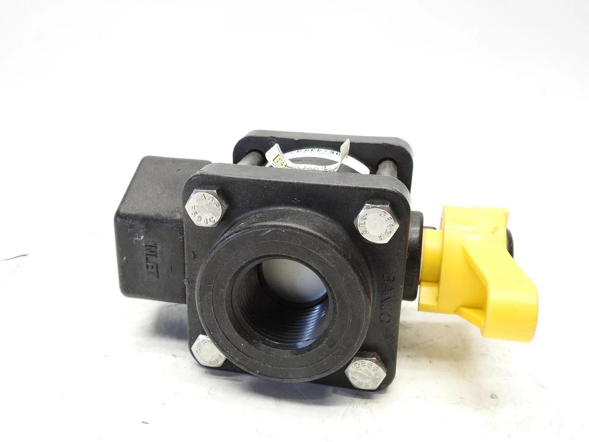 Banjo V100bl 1" Fnpt Polypropylene Ball Valve 3-Way
