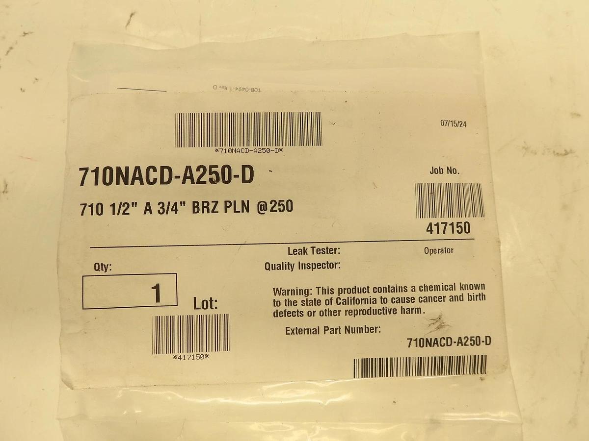 New ROCKWOOD SWENDEMAN 710NACD-A250-D 710NACD RELIEF VALVE
